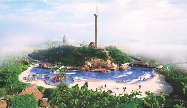 珠海海泉灣神秘島樂園旅游規(guī)劃鳥瞰圖