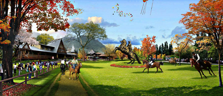 鄉(xiāng)村旅游規(guī)劃公司：廣東龍門櫻花島度假區(qū)馬術(shù)運動中心旅游規(guī)劃效果圖